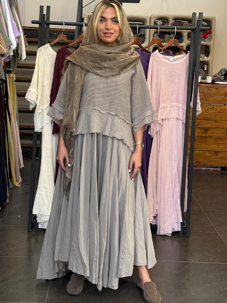 dress 2 piece پیراهن دو تکه لینن